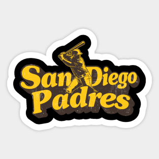 san diego padres retro baseball Sticker